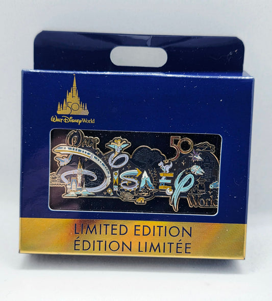 2022 Walt Disney World 50th Anniversary Parks Icons Logo Mini Jumbo pin