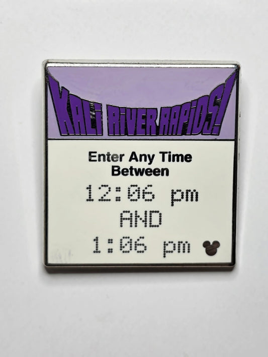 Disney Kali River Rapids attraction "FastPass Ticket" pin from the Hidden Mickey