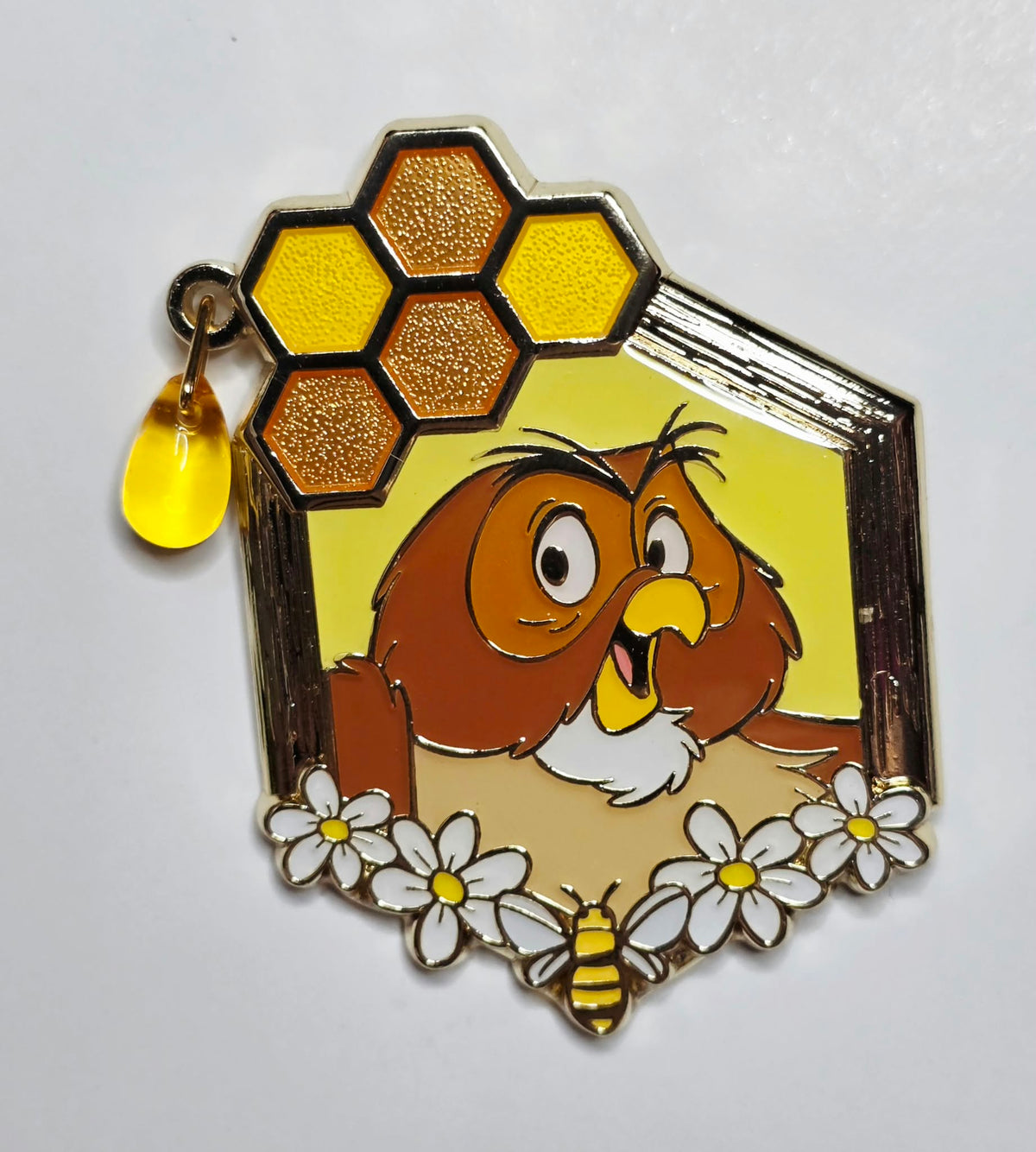 Winnie the Pooh -  Owl Honeycomb Dangle Pin - Tokyo