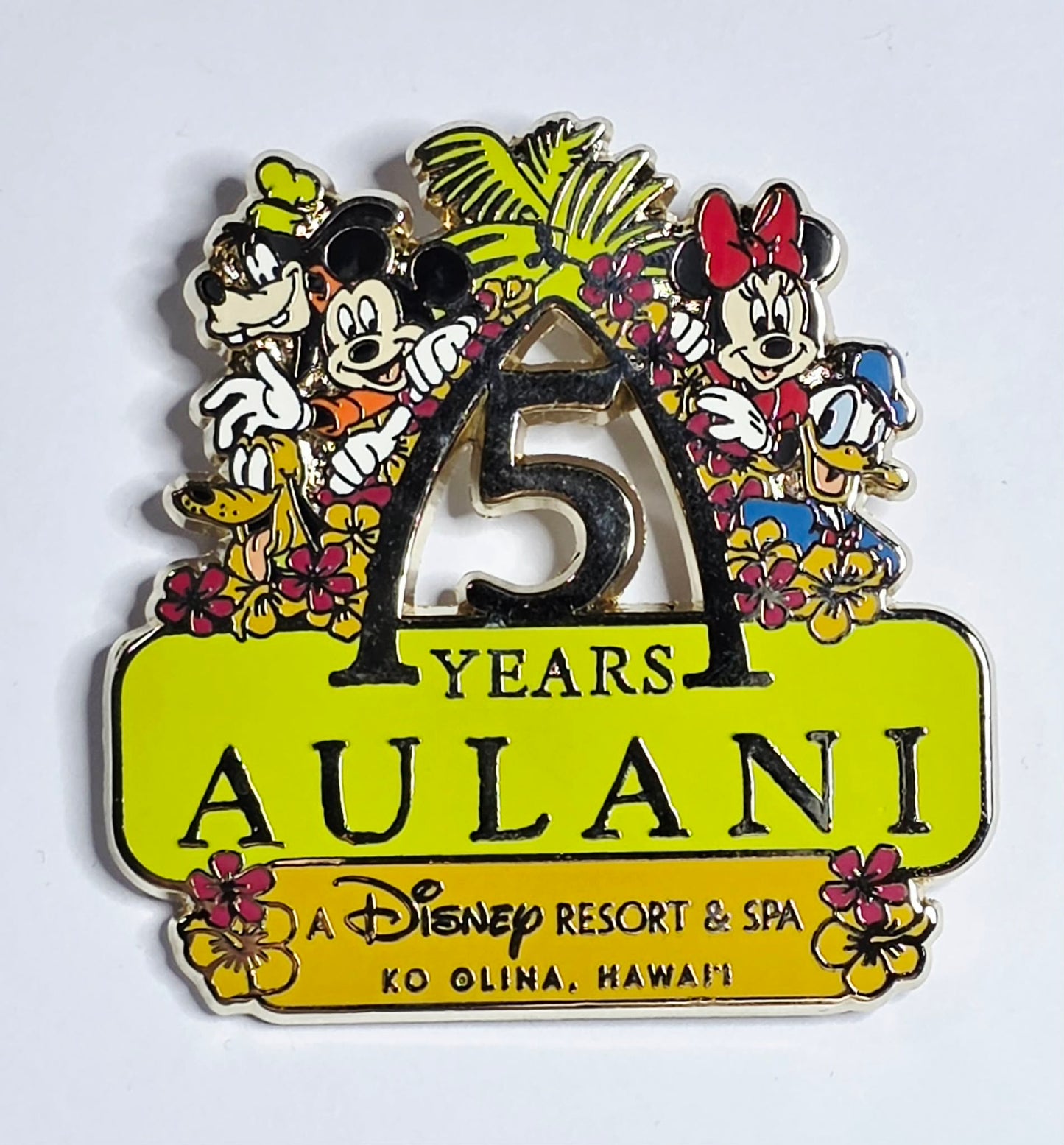 Mickey Mouse, Minnie Mouse, Donald Duck, Goofy, and Pluto - Aulani 5 Year Anniversary