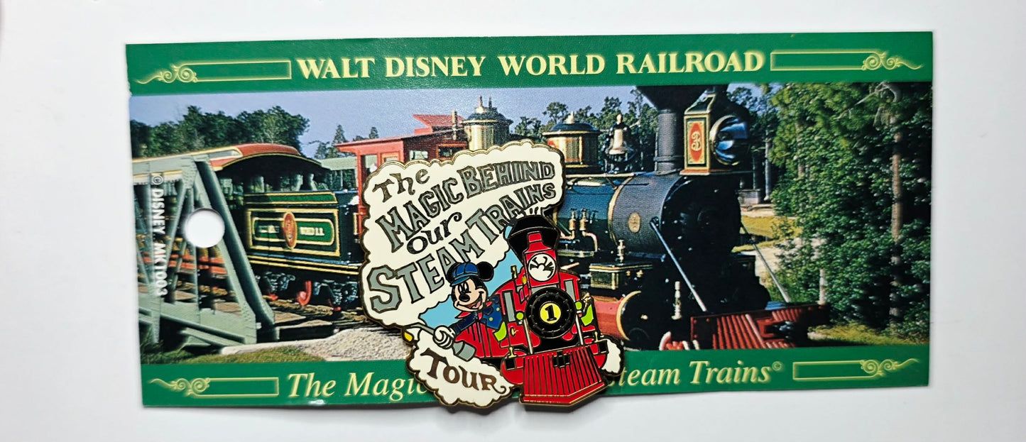Mickey Mouse as a conductor - Magic Behind Our Steam Trains with Backer Card