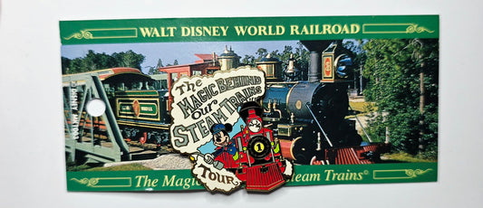 Mickey Mouse as a conductor - Magic Behind Our Steam Trains with Backer Card