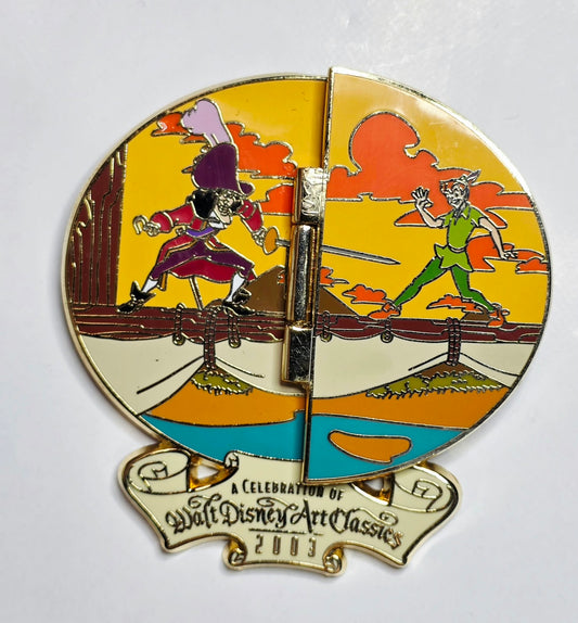 2003 A Celebration of Walt Disney Art Classics Peter Pan and Captain Hook Hinged