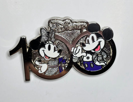 100 Years of Wonder Minnie and Mickey commemorative pin