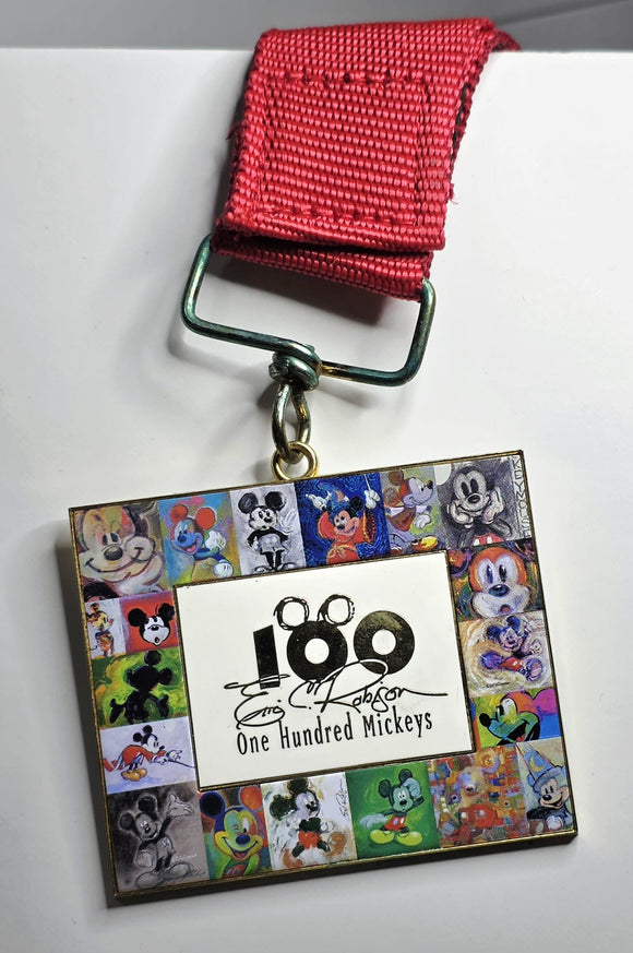 Eric C Robison 100 Mickeys Lanyard Square Medallion