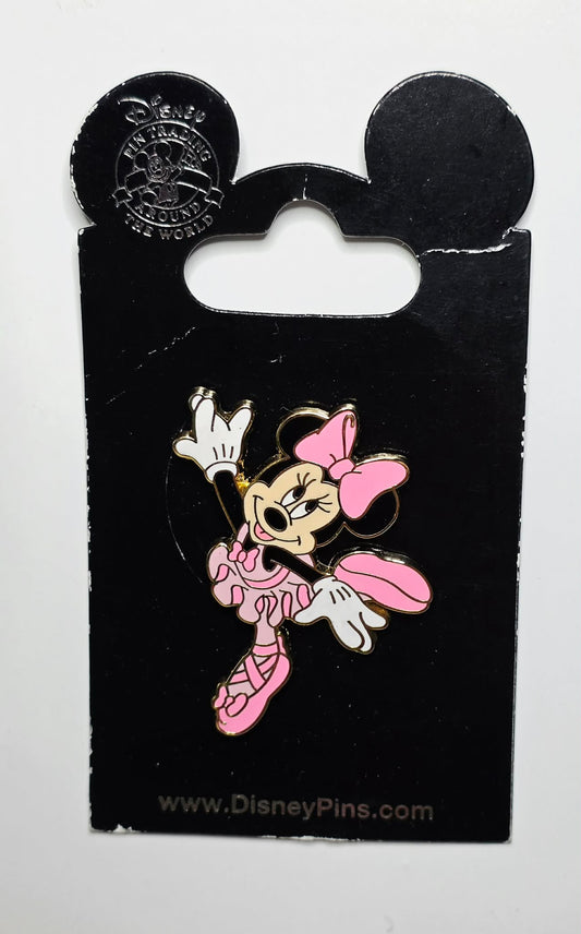 Minnie in a pink tutu and pointe shoe