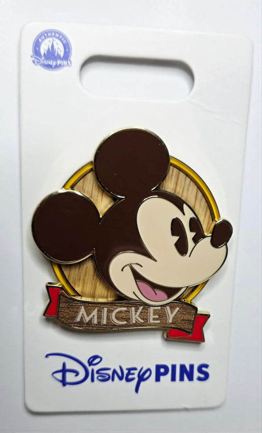 Mickey Mouse Wood Inlay Pin from the "Mickey & Friends Wooden Names"