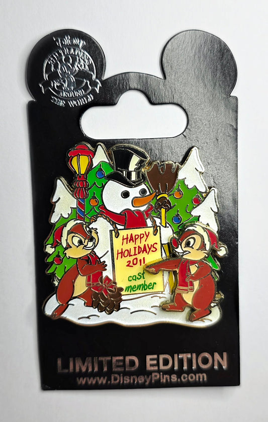 Chip and Dale 2011 Happy Holidays Snowman - Cast Exclusive