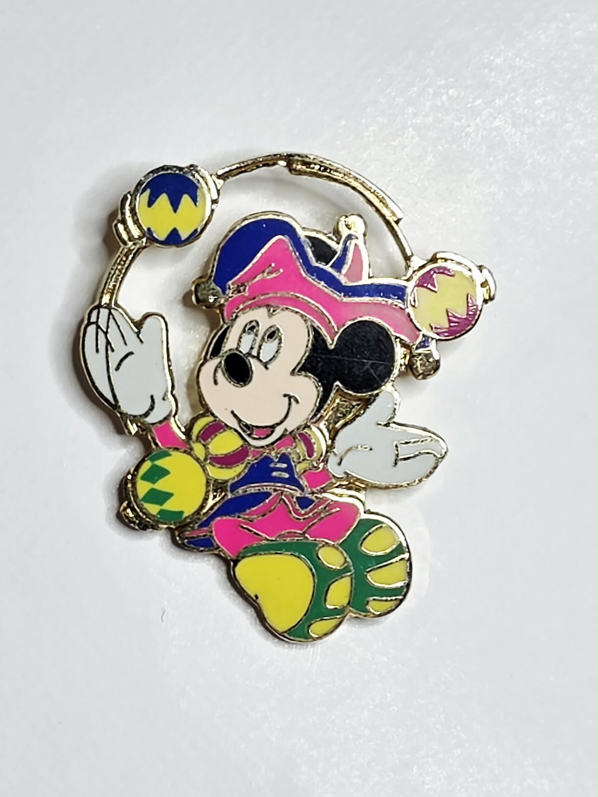 Mickey Mouse dressed as a court jester