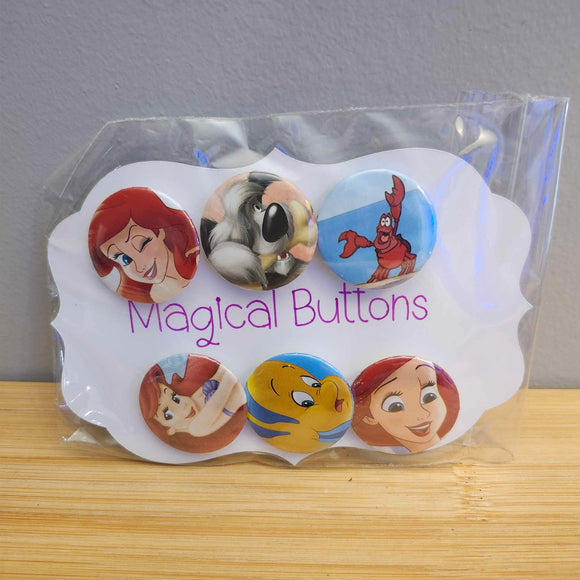 Little Mermaid - Buttons