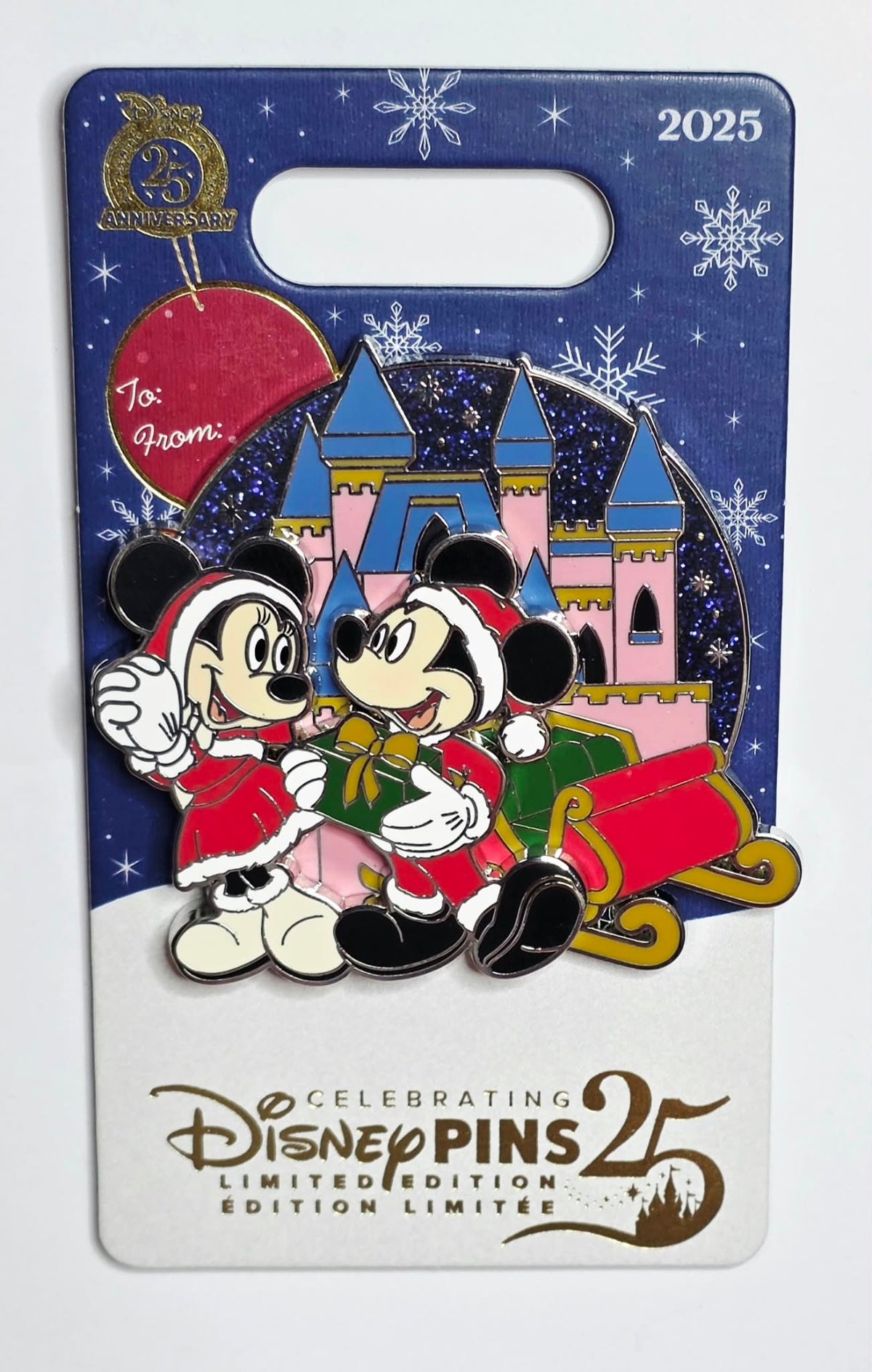 Festive Mickey and Minnie with Castle and Sleigh 2025