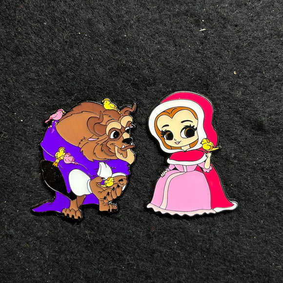 Loungefly - Belle and the Beast - Red Dress (2 Pin Set)