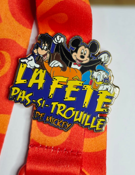 Disney Halloween "La Fete Pas-Si-Trouille De Mickey", Mickey Mouse, Goofy, and Donald Duck