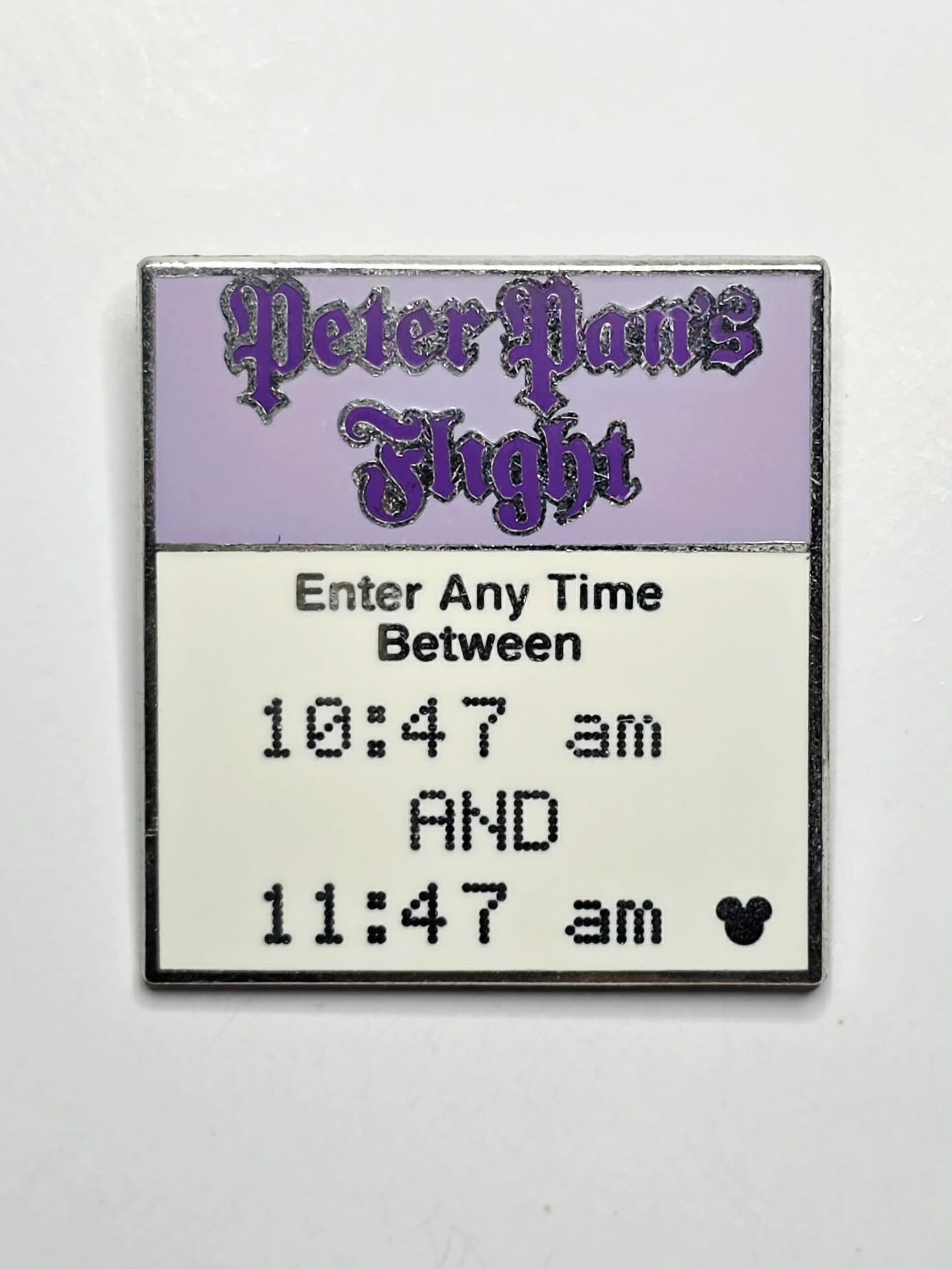 Disney Peter Pan's Flight attraction "FastPass Ticket" pin from the Hidden Mickey