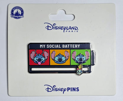 Stitch - "My Social Battery" - Disneyland Paris