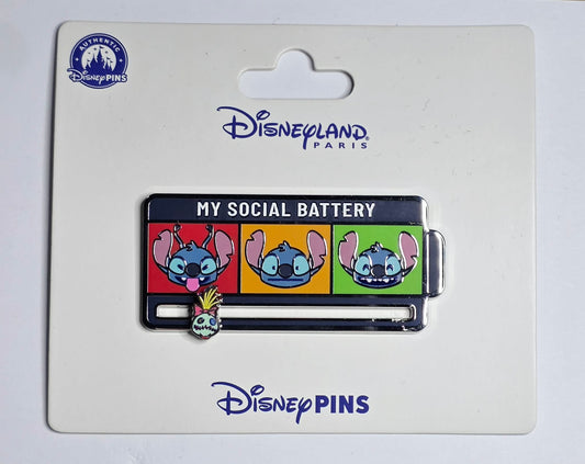 Stitch - "My Social Battery" - Disneyland Paris