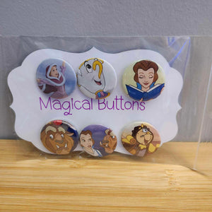 Beauty and the Beast Buttons