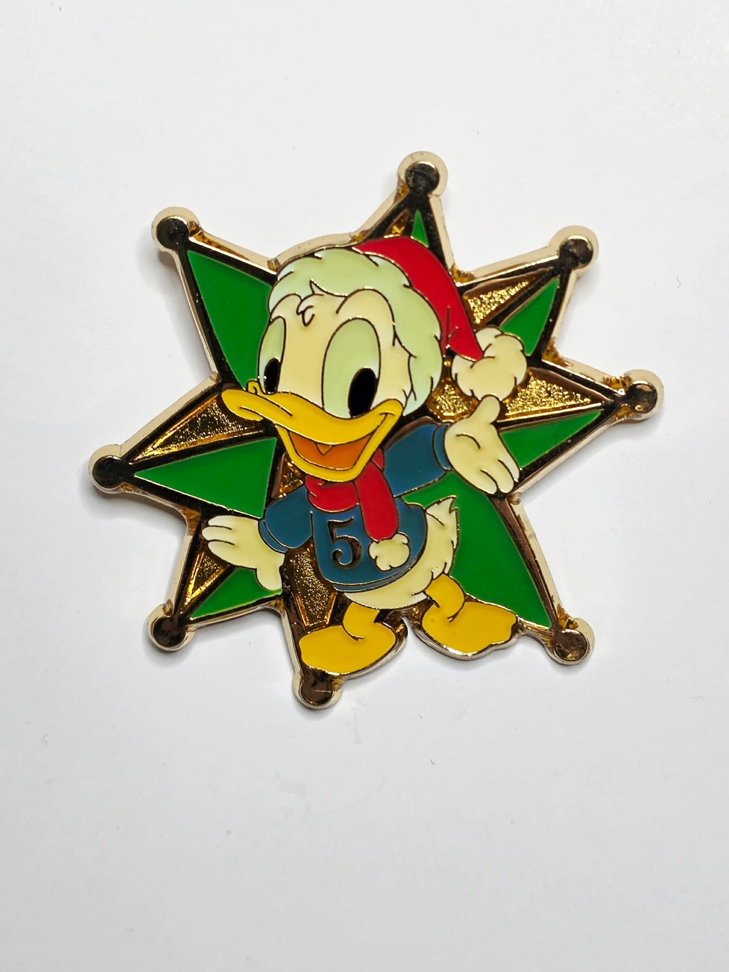 Donald Duck - Green and gold star - Christmas