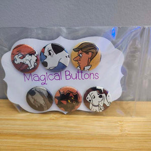 101 Dalmatians Buttons