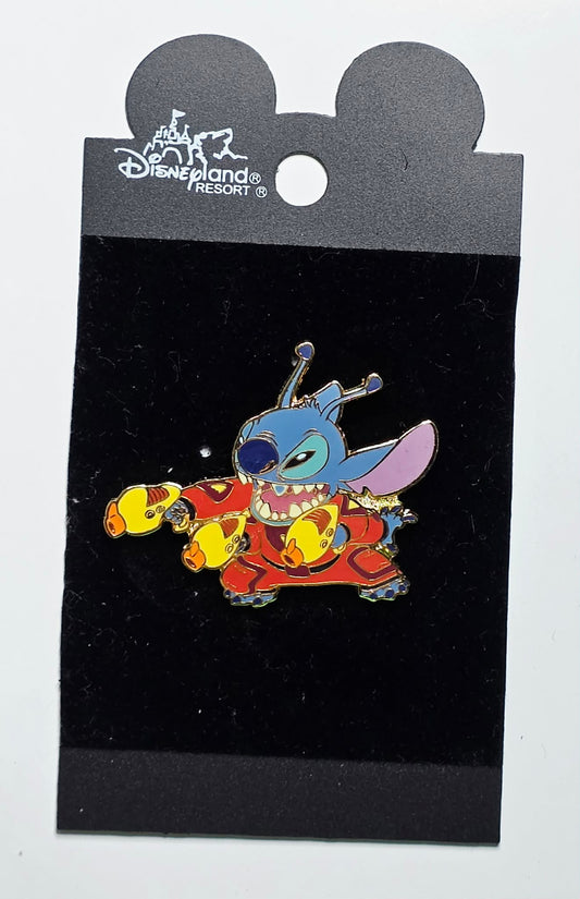 Disney Alien Stitch with Blasters pin from Disneyland Resort