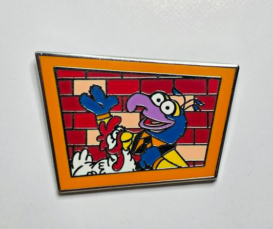 Gonzo pin from The Muppets Brick Wall Mystery Collection.