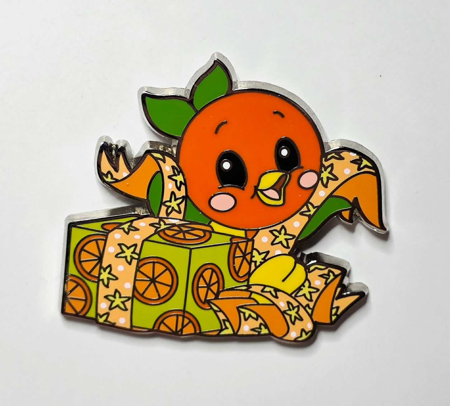 Orange Bird Wrapping Presents - Christmas Cuties