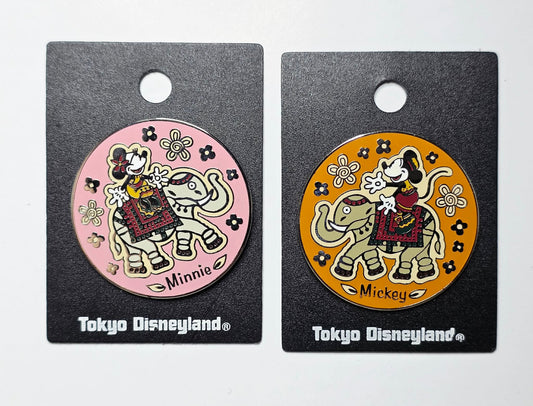Mickey and Minnie Mouse - ornate elephants