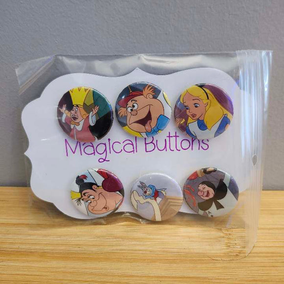 Alice in Wonderland Buttons