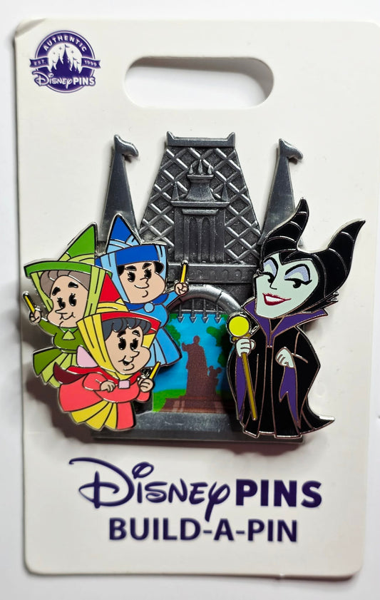 Sleeping Beauty - Maleficent and the Three Good Fairies - Build-a-Pin