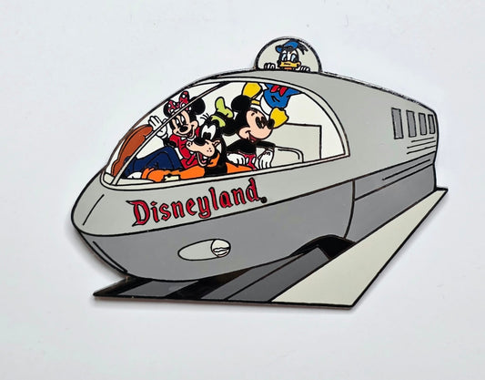 Mickey and Friend Riding the Disneyland Monorail