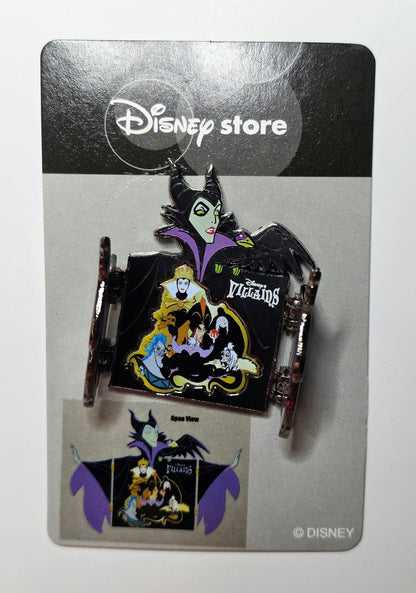 Disney Store Japan Maleficent & Diablo Hinged Pin - Maleficent and her raven Diablo - Disney Villains