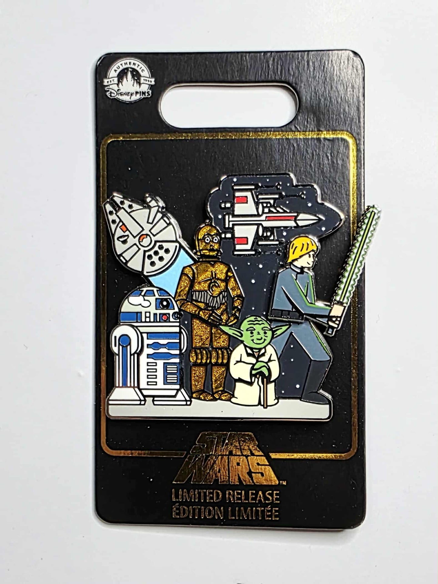 Star Wars Jedi Luke Skywalker Yoda C-3PO Disney LR Pin