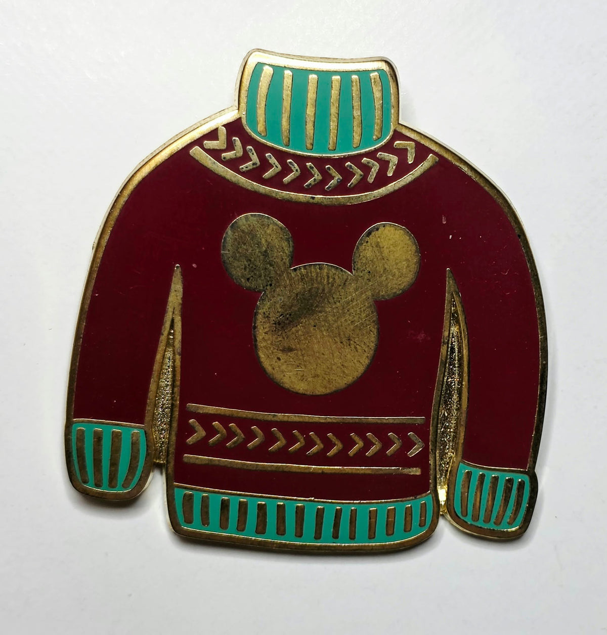 Red Holiday Sweater and Mickey Icon