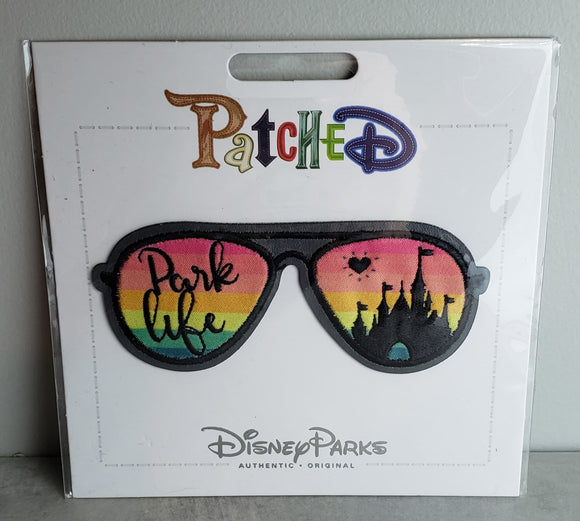 Patch - Disney Parks Patched Park Life Castle Sunglasses WDW Rainbow Adhesive Patch