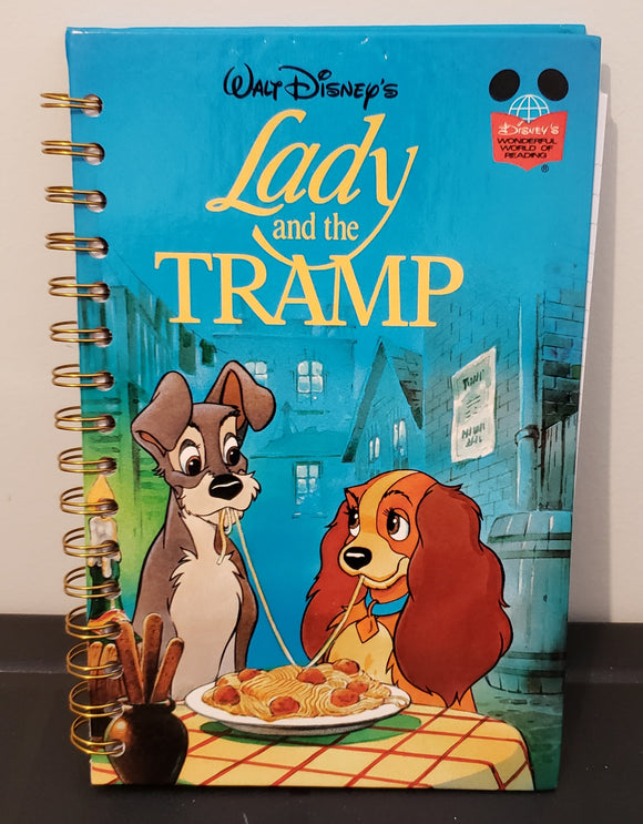 Upcycled Disney Journal - Lady and the Tramp