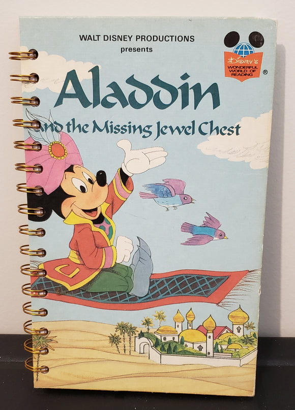 Upcycled Disney Journal - Aladdin and the Missing Jewel Chest - Mickey