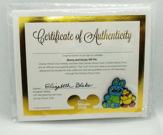 Toy Story  Disney Movie Club Exclusive - VIP #75 - Bunny & Ducky