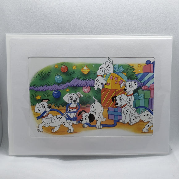 Handmade Disney Greeting Card - 101 Dalmatians - Christmas