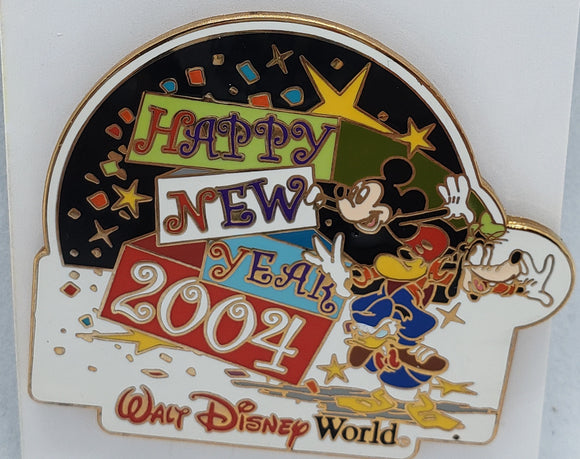 Happy New Year 2004 - Mickey, Goofy and Donald