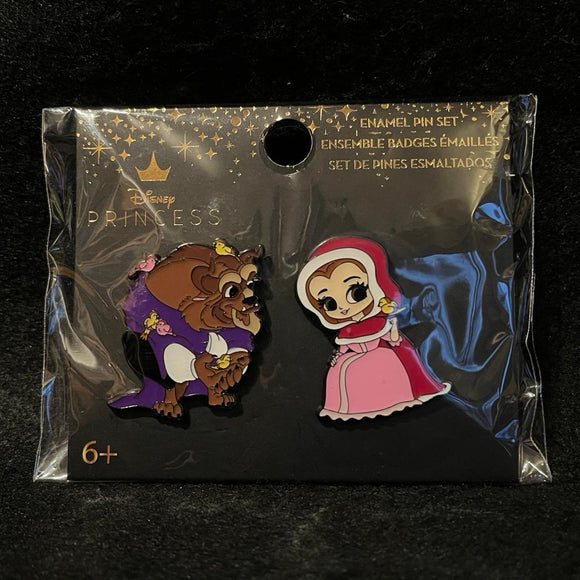 Loungefly Disney Beauty And The Beast Winter Beast & Belle Chibi