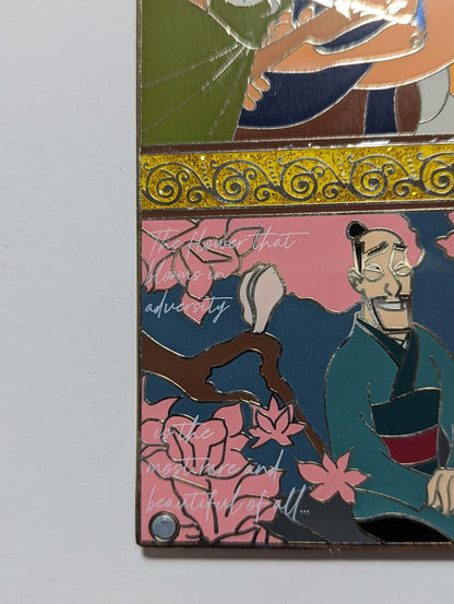 Disney Heroes vs. Villains Mulan Hercules Walt Guest Inspired Hinged Book LE Pin
