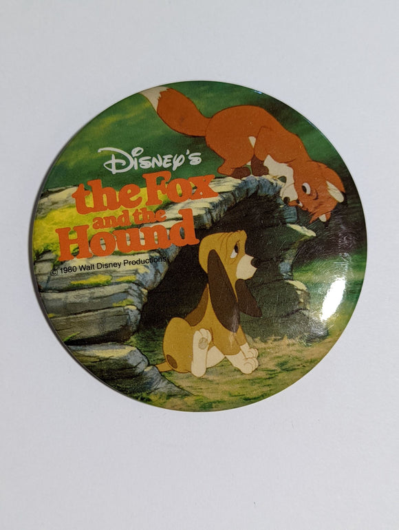Vintage Button The Fox and The Hound