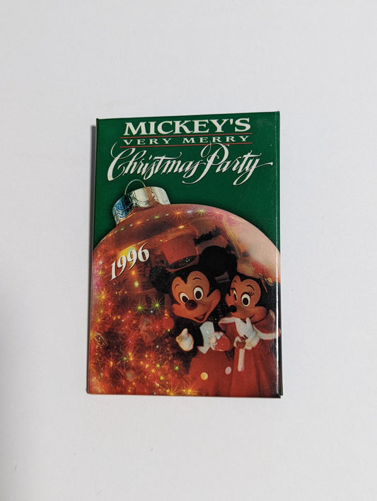Vintage Button Mickey's Very Merry Christmas Party 1996
