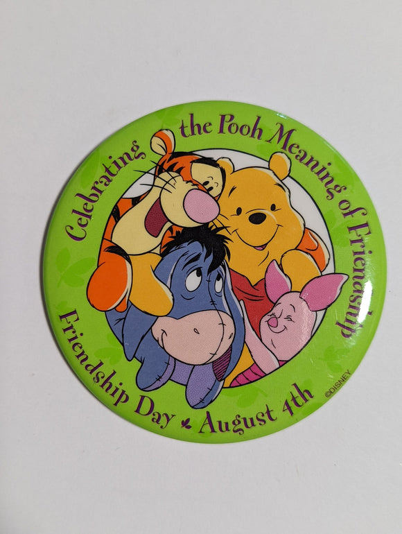 Vintage Button Celebrating the Pooh Meaning of Friendship