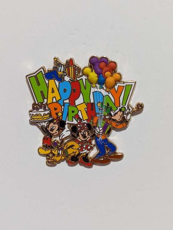 Happy Birthday - no date Mickey, Minnie, Donald, Goofy and Pluto