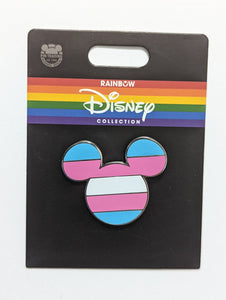 Disney Pride Collection Mickey Mouse Icon Pin – Transgender Flag