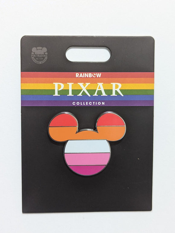 Disney Pride Collection Mickey Mouse Icon Pin – Lesbian Flag