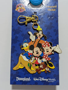 Mickey, Minnie, Goofy, Donald, Pluto, Chip and Dale  - Lanyard Medal