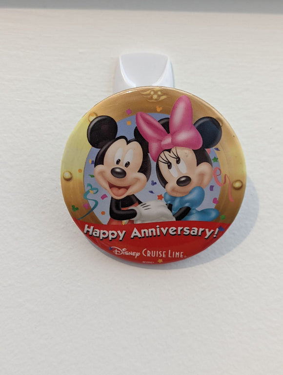 Vintage Button - Happy Anniversary DCL