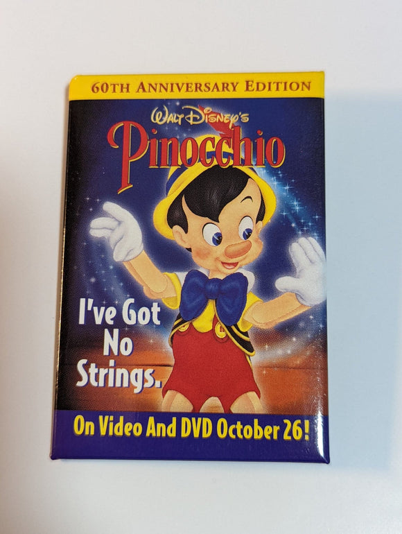 Vintage Button - Pinocchio DVD Oct 26
